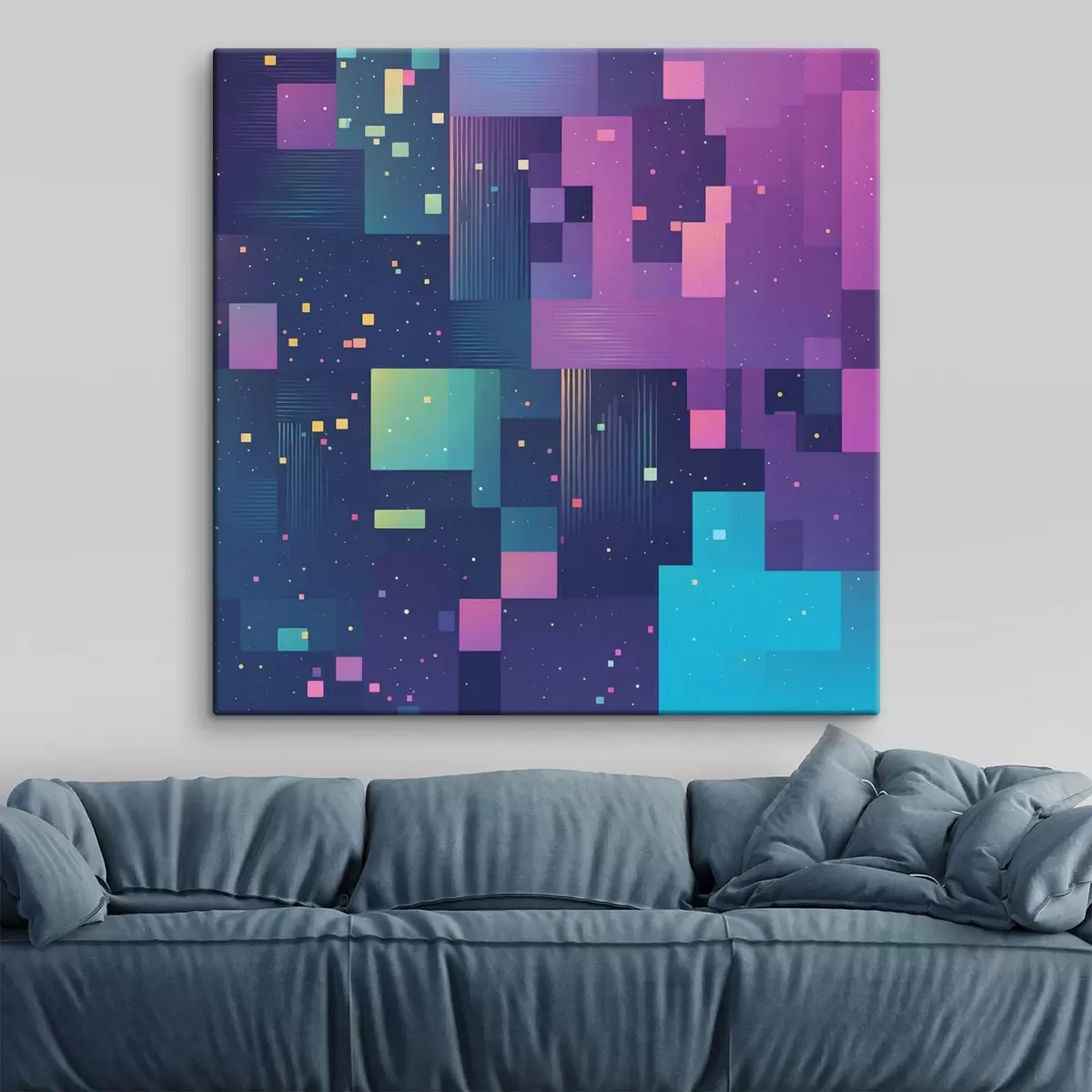 Pilt Abstraktne maal mitmevärviliste ristkülikukujuliste figuuridega s44457