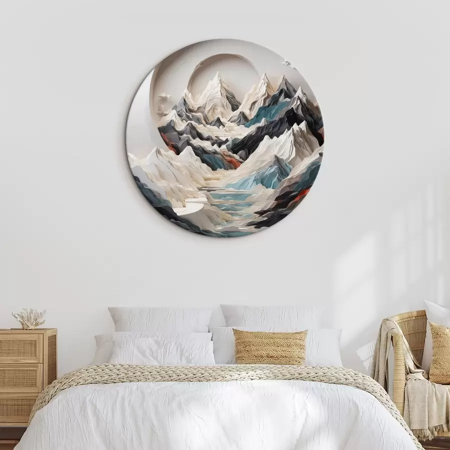 Fototapeedid Abstraktne maal mägise piirkonna kohta r44427