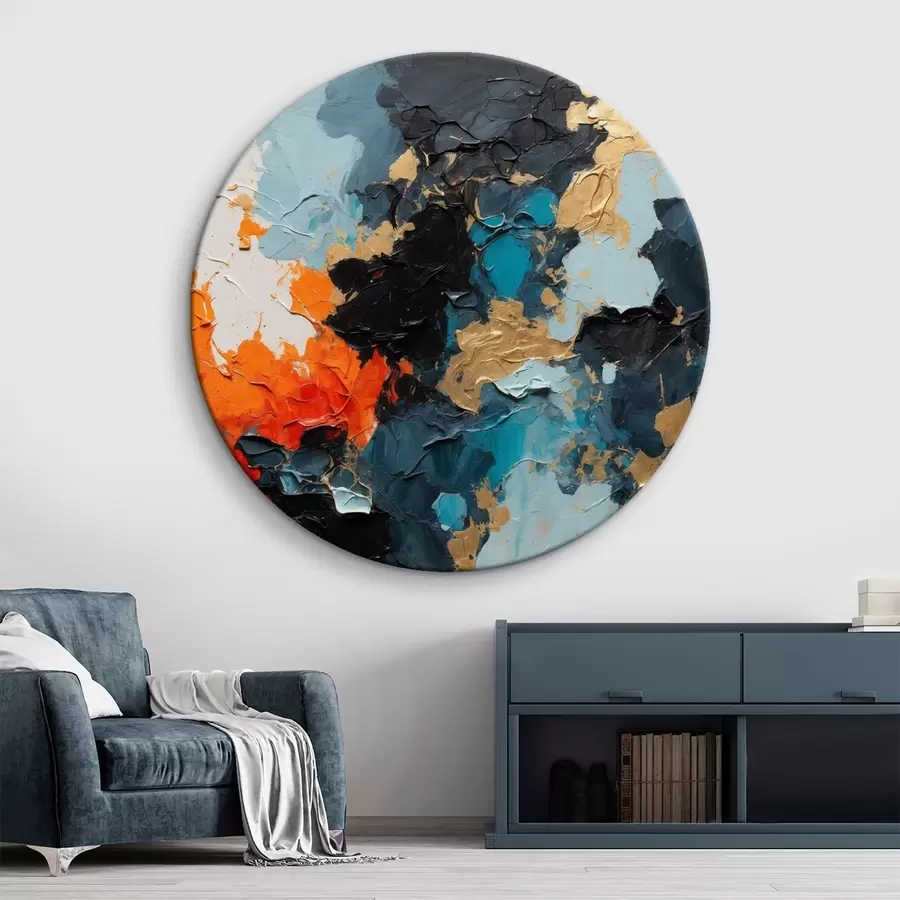 Pilt Abstraktne mitmevärviline õlimaal r44431