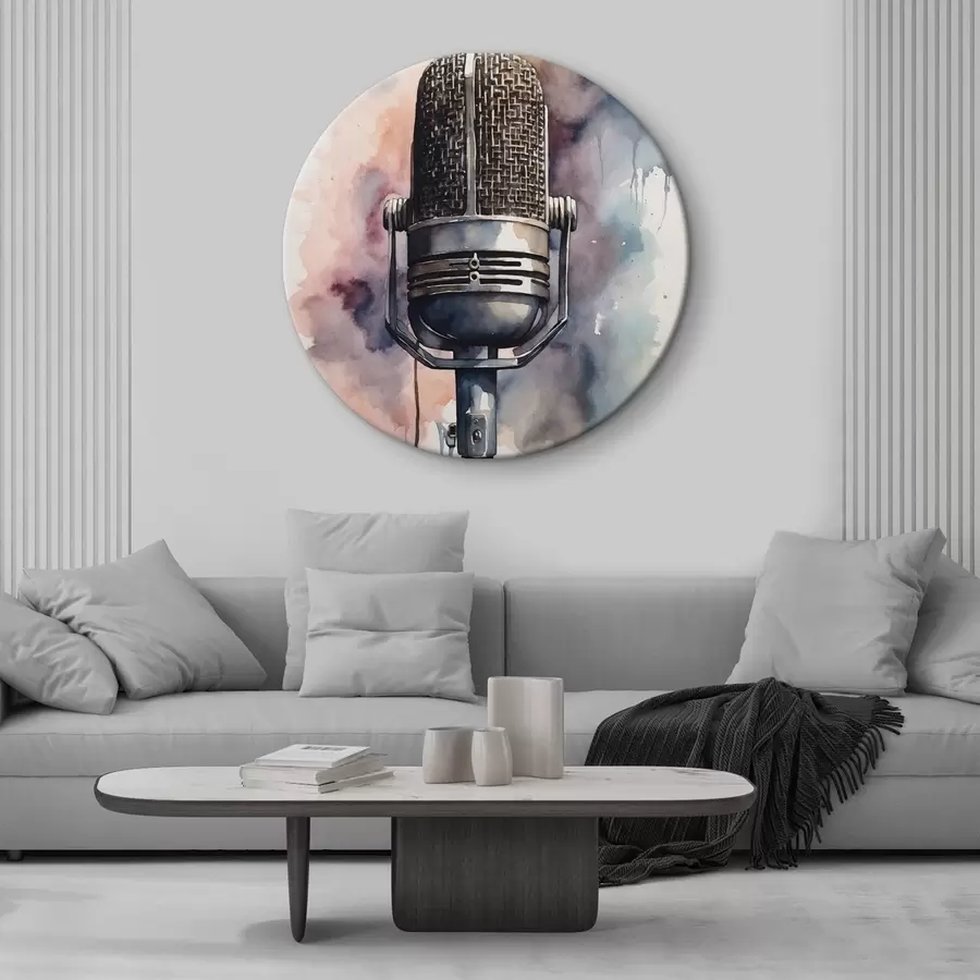 Pilt Mikrofon akvarellitaustal r44463