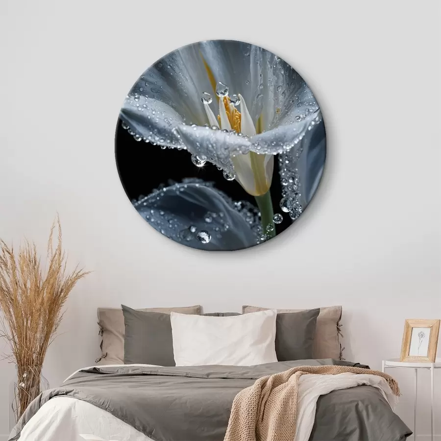 Pilt Läbipaistev lill mustal taustal r44479