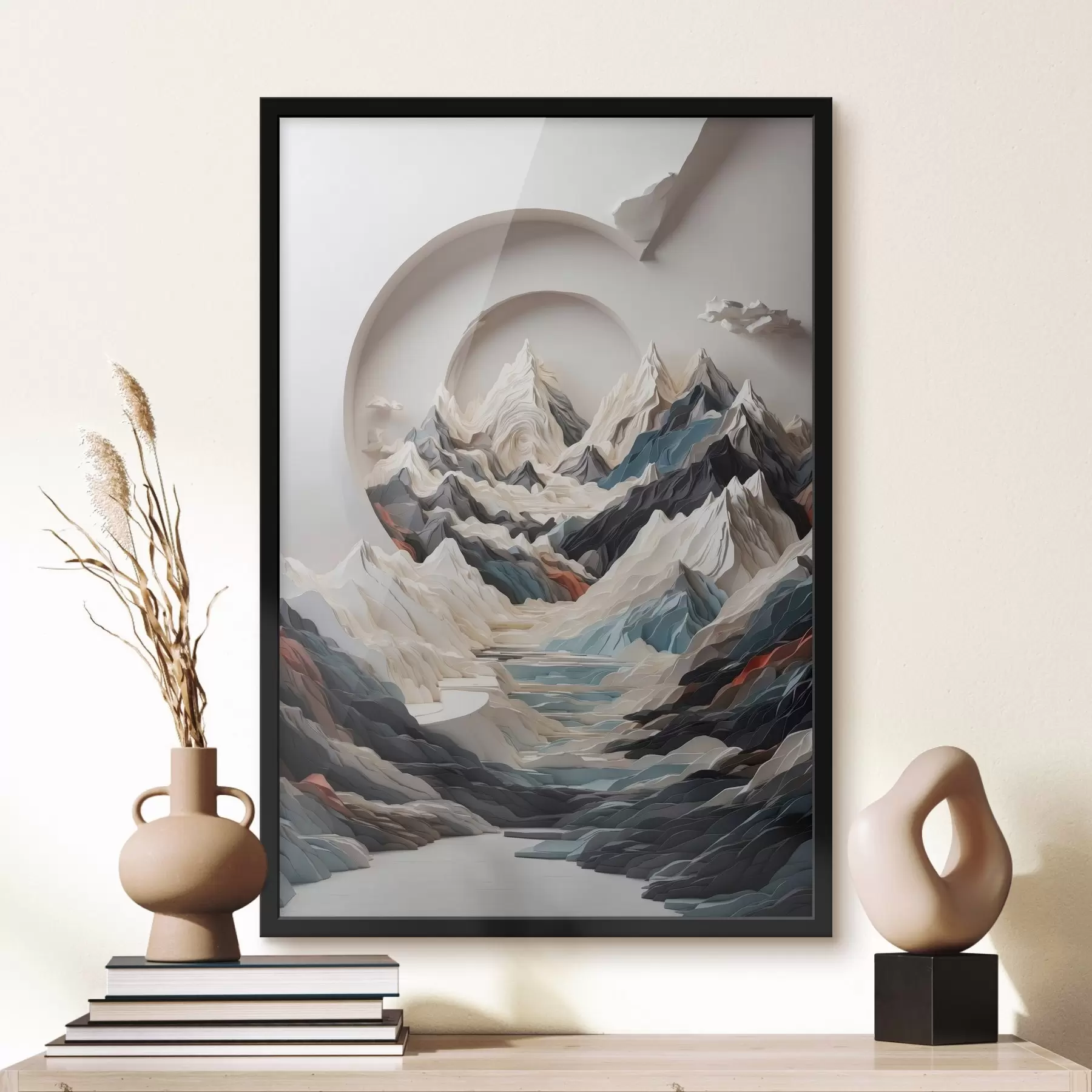 Pilt Abstraktne maal mägise piirkonna kohta f44427