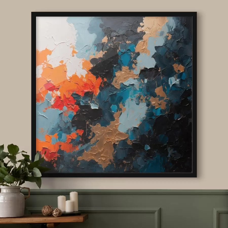 Fototapeedid Abstraktne mitmevärviline õlimaal f44431