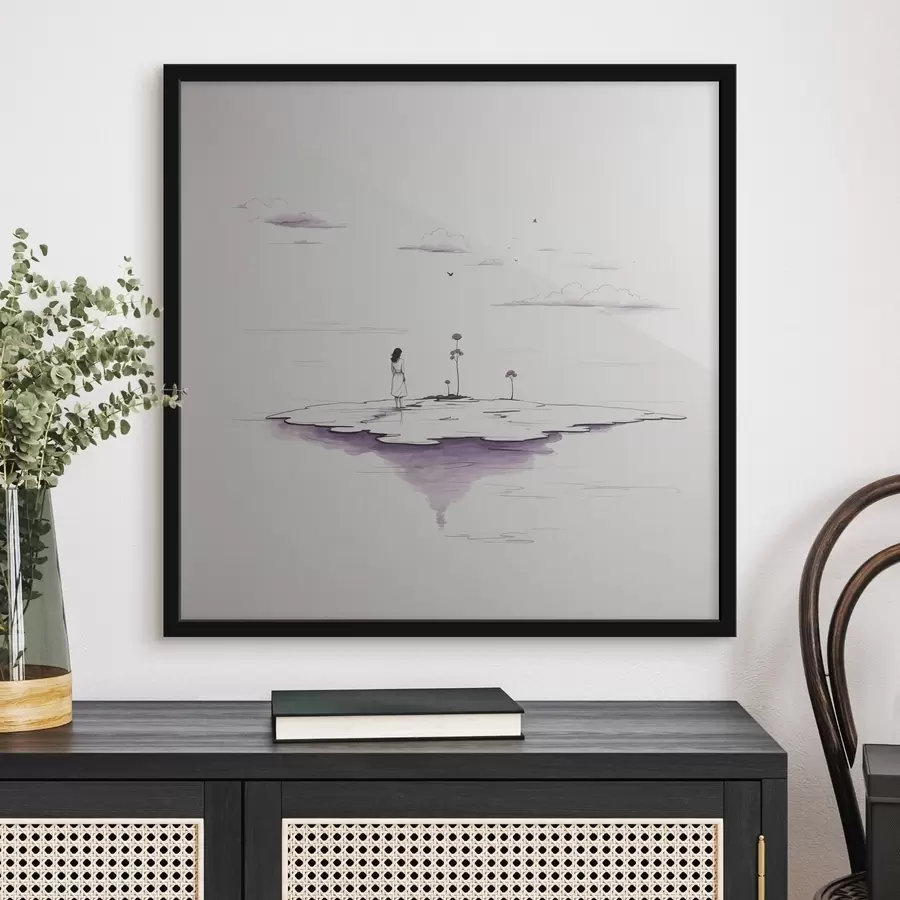 Fototapeedid Lihtne must-valge maal f44433