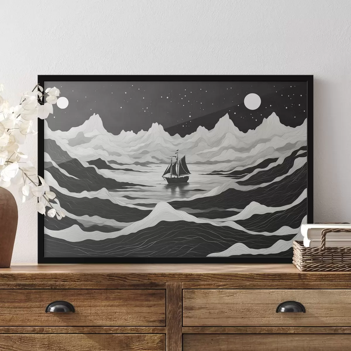 Plakat Laev sumedas öises meres f44437