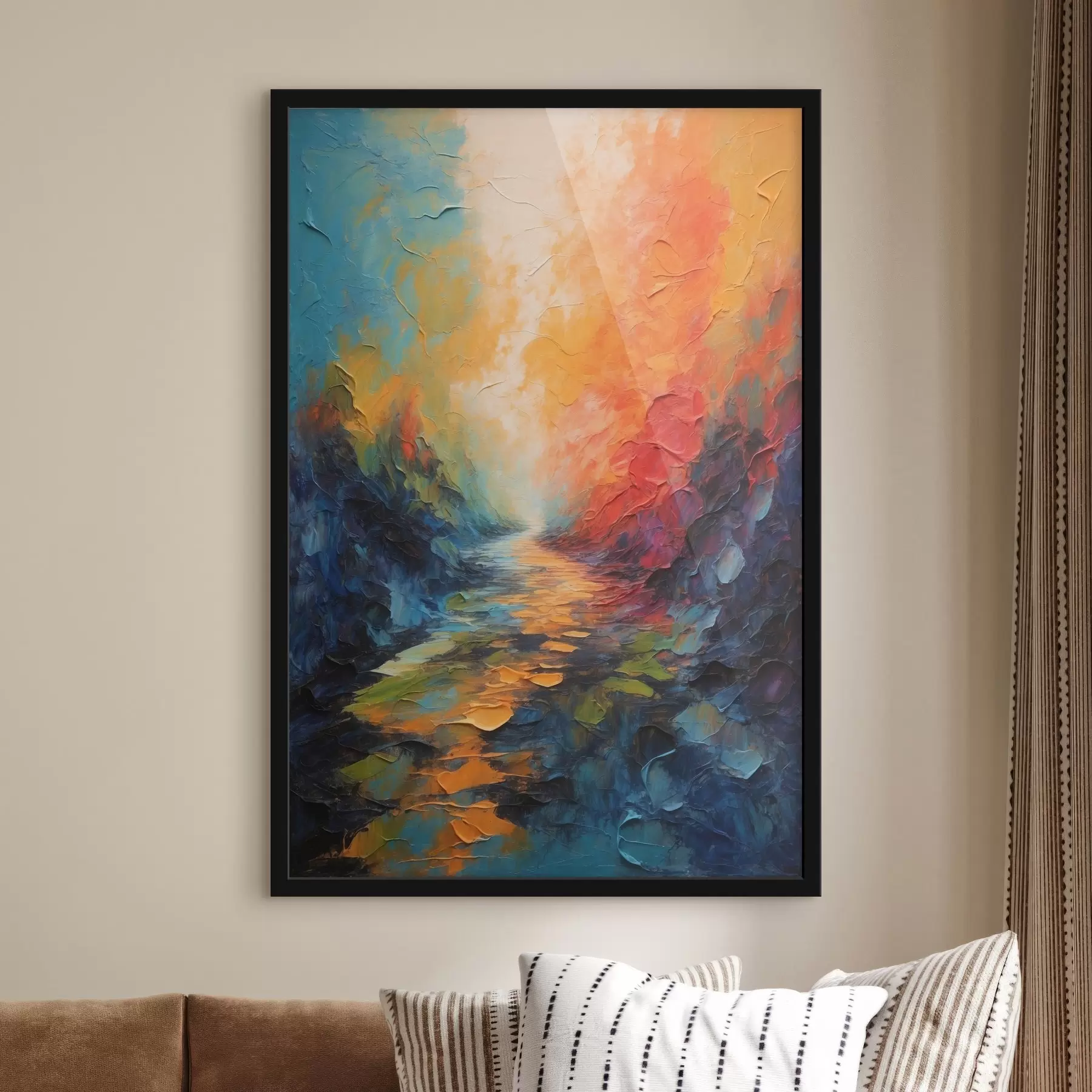 Fototapeedid Abstraktne tee akrüülmaali stiilis f44441