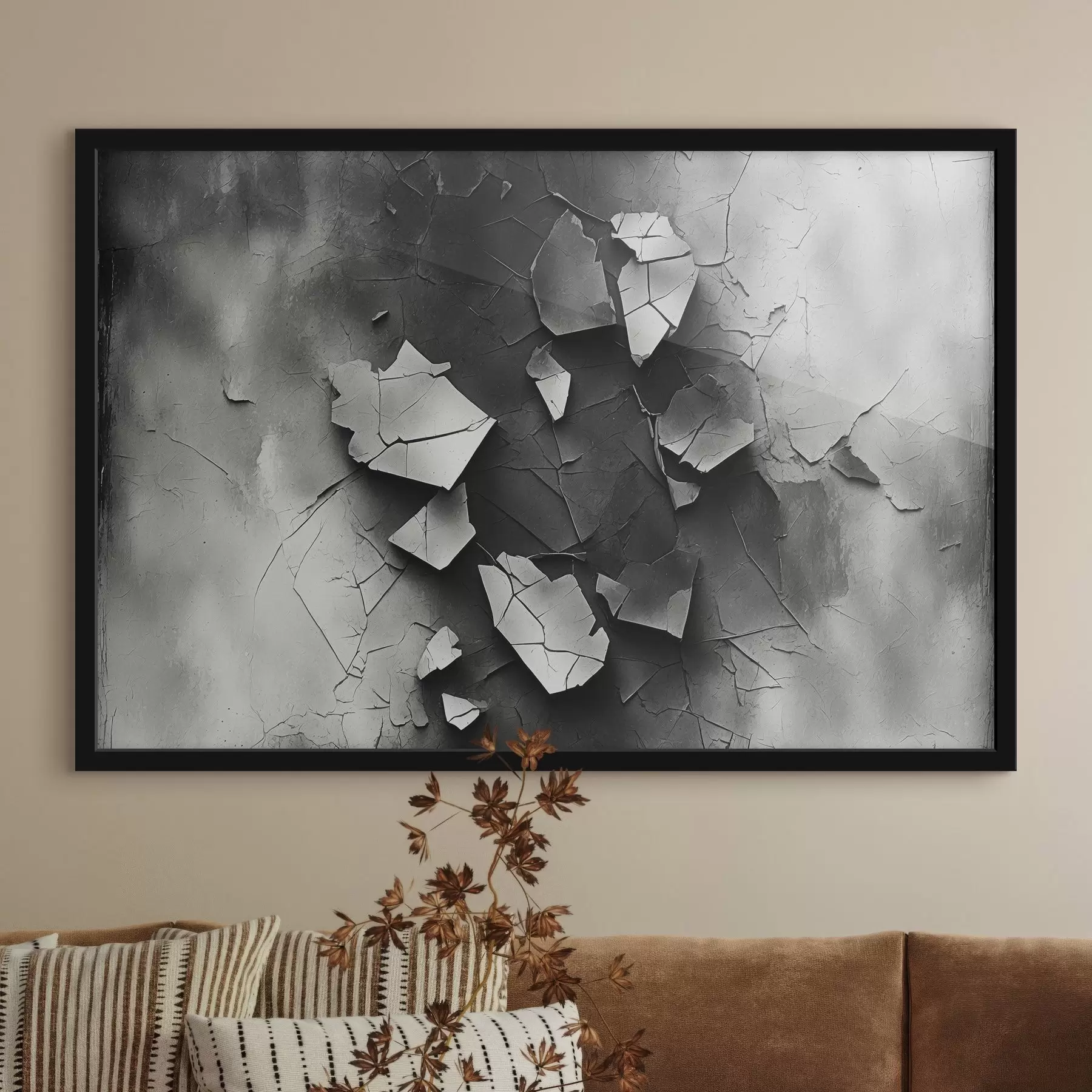 Pilt Must-valge vana sein f44450