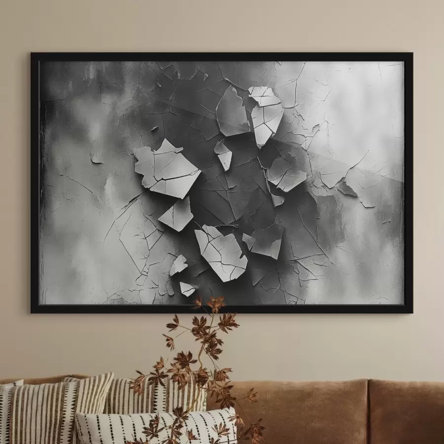 Fototapeedid Must-valge vana sein f44450