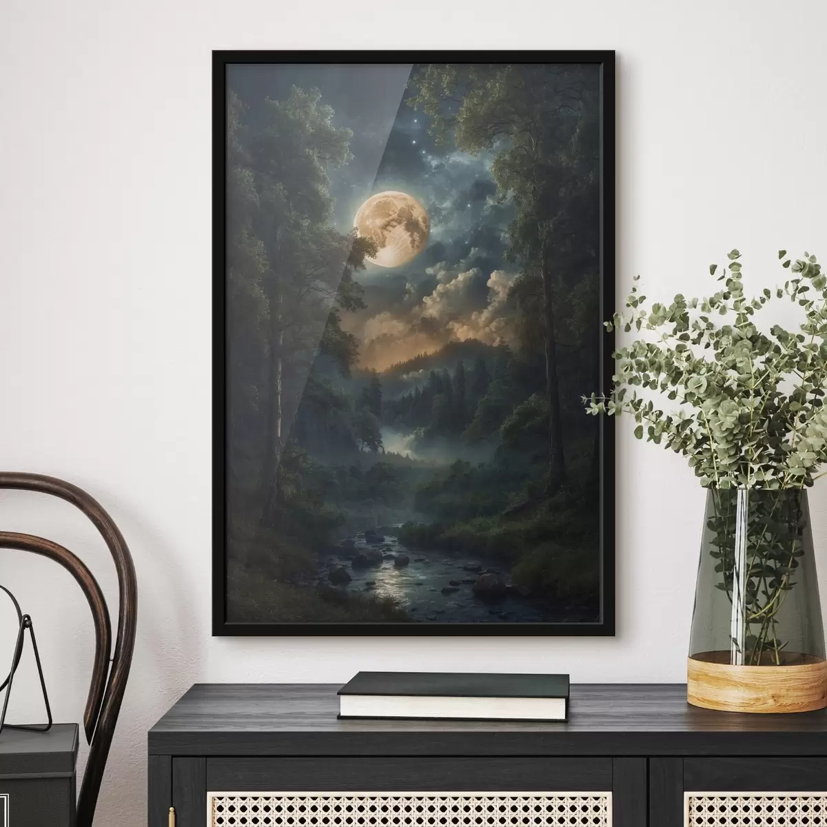 Plakat Täiskuu metsas f44454