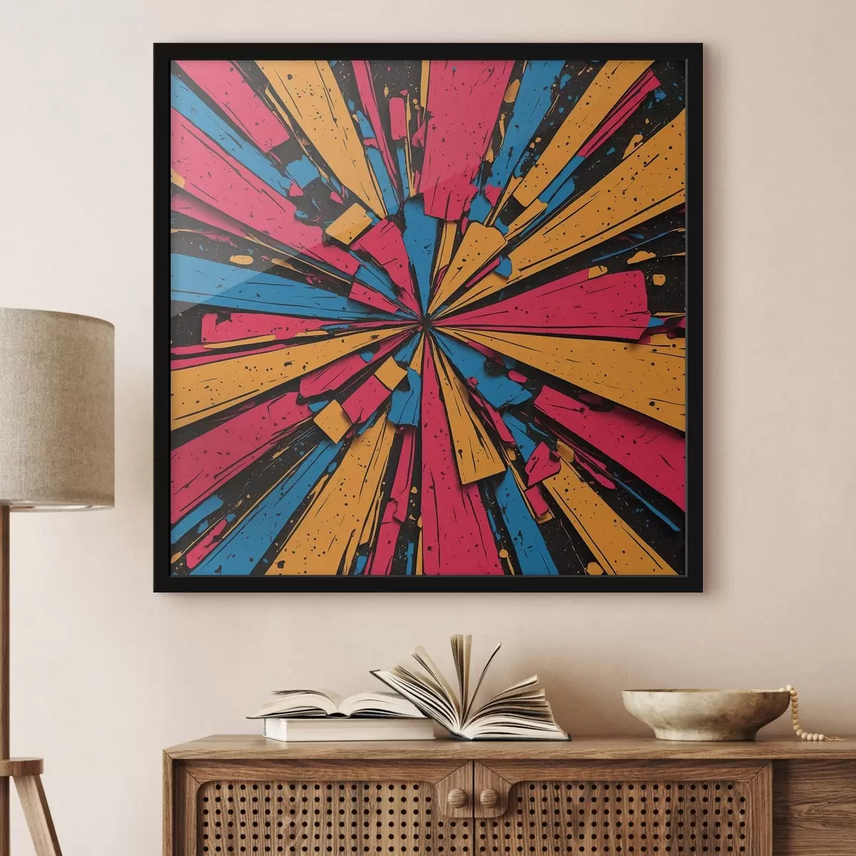 Plakat Abstraktne mitmevärviline maal f44461