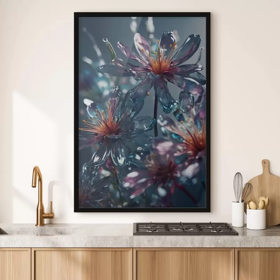 Fototapeedid Läbipaistvad lilled hägusel taustal f44469