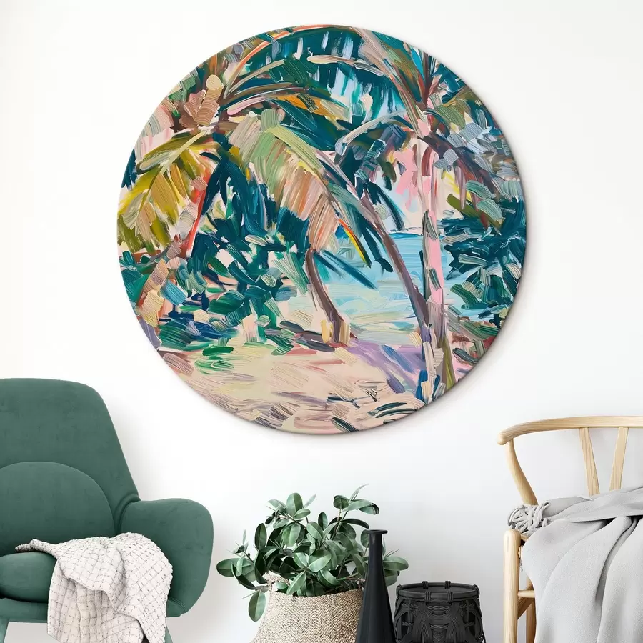 Pilt Palmipuude abstraktsioon, pintslitõmmete imitatsioon r44513