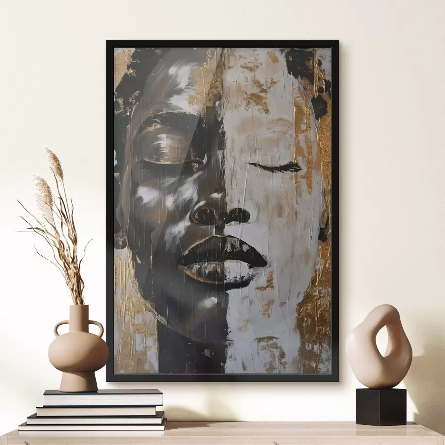 Fototapeedid Abstraktne portree imitatsioon maalimine f44514