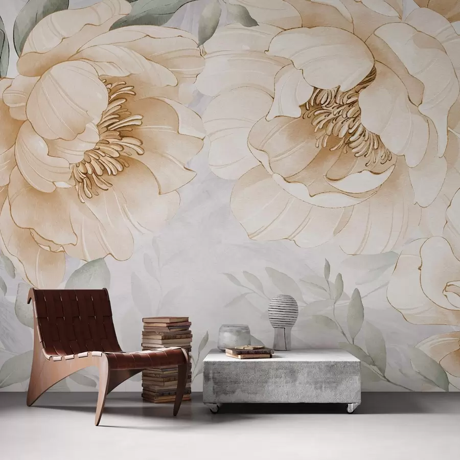 Fototapeedid Kollased ploomid akvarelli imitatsioon w03932v1