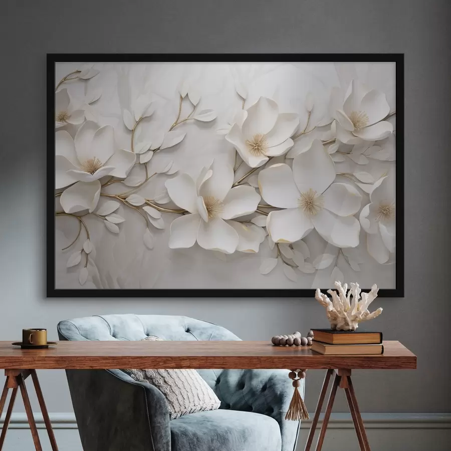 Fototapeedid Valged lilled f44547