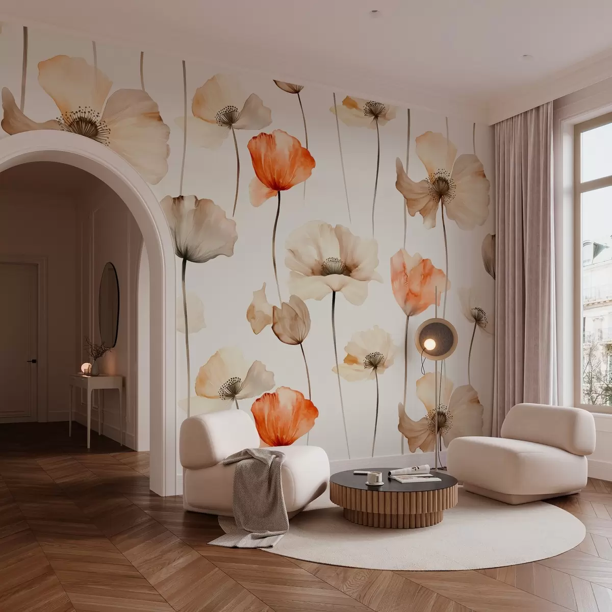 Fototapeedid lokkis moonid akvarellistiilis w04031