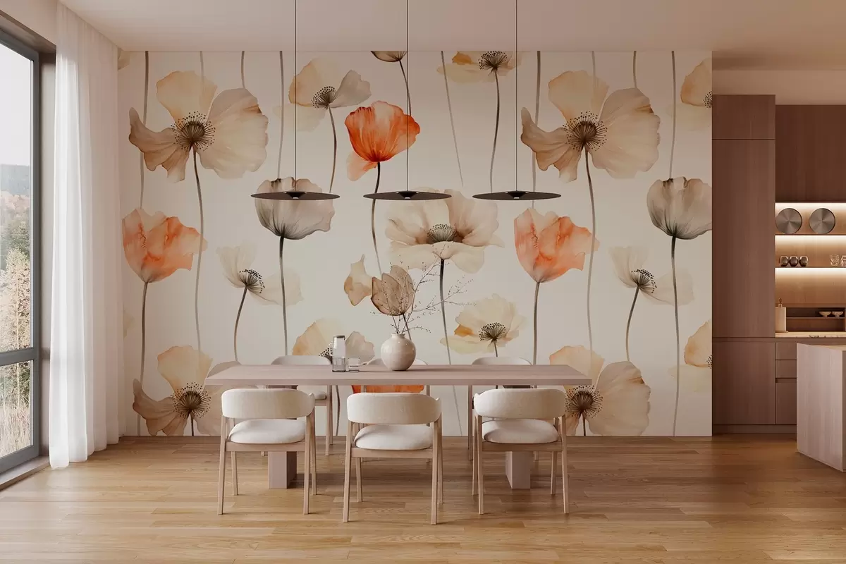 Fototapeedid lokkis moonid akvarellistiilis w04031