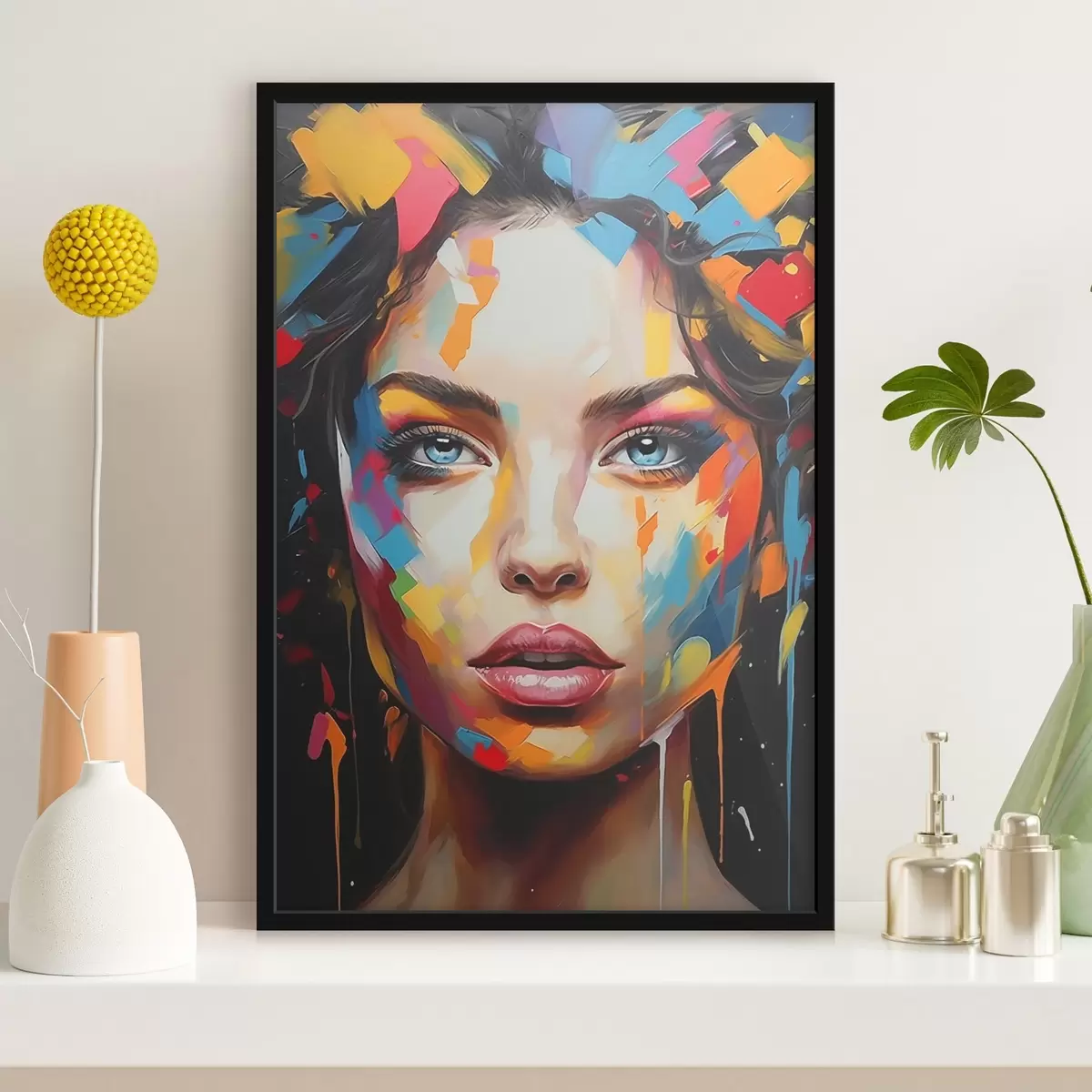 Plakat Tüdruk värviga f44566