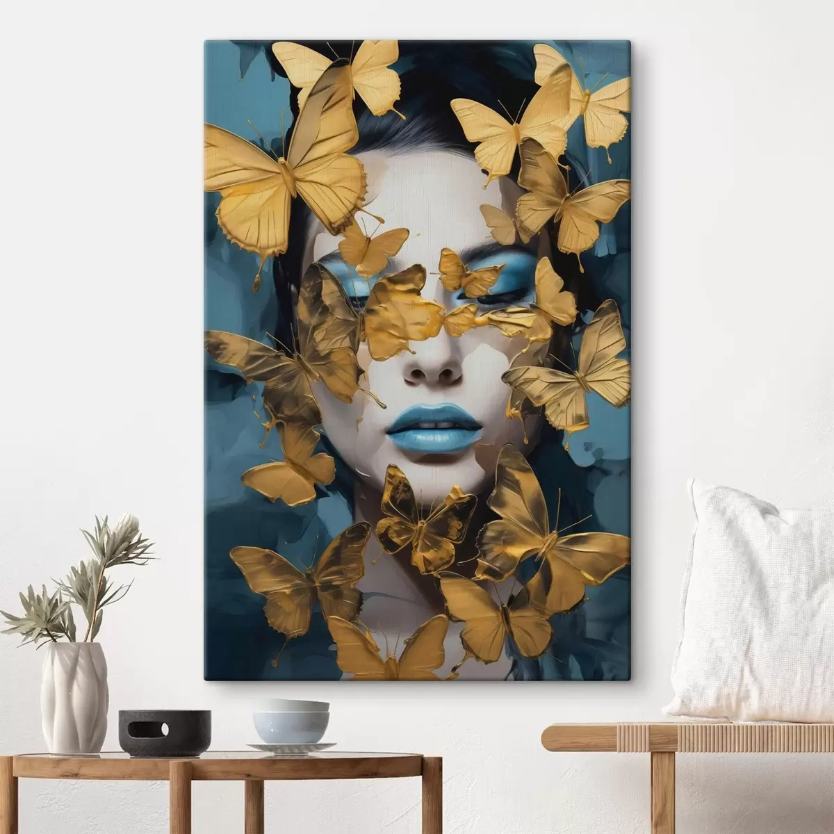 Pilt Tüdruku portree liblikatega s44583