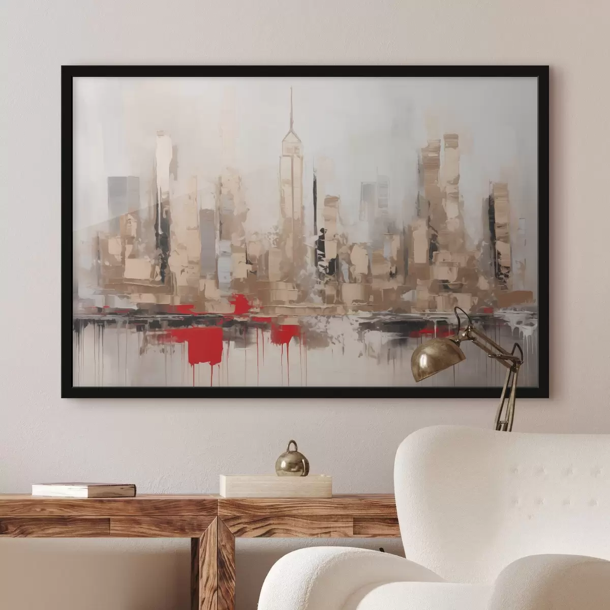 Plakat Abstraktne linna imitatsioonimaal f44597