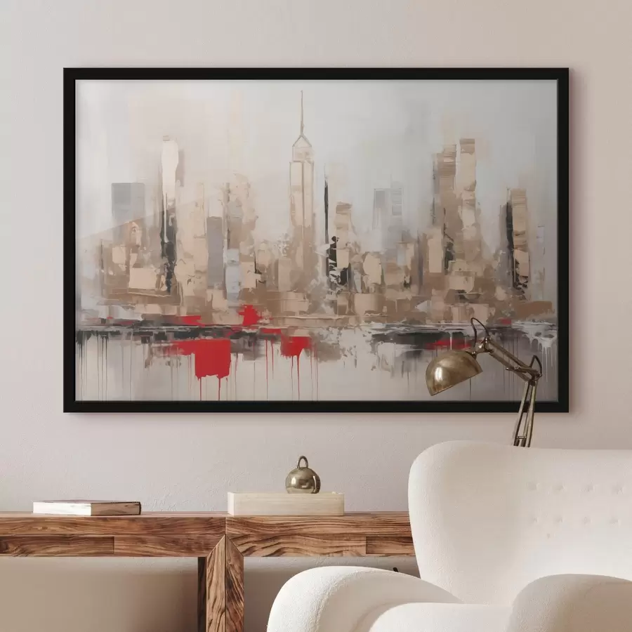 Fototapeedid Abstraktne linna imitatsioonimaal f44597