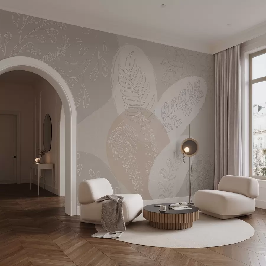 Fototapeedid Botaaniline vektorkujundus boho stiilis w04057