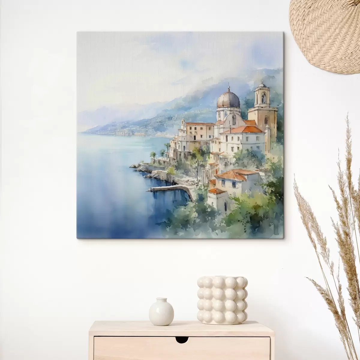 Pilt Linna mere ääres imitatsioon akvarellist s44635