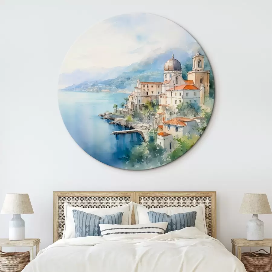 Pilt Linna mere ääres imitatsioon akvarellist r44635