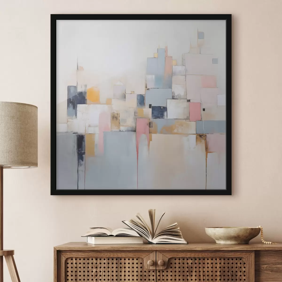 Plakat Abstraktne linna imitatsioonimaal f44638