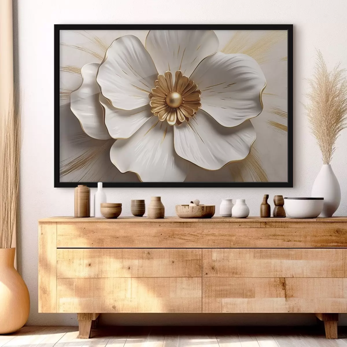 Plakat Lill mahuliste kroonlehtedega f44631