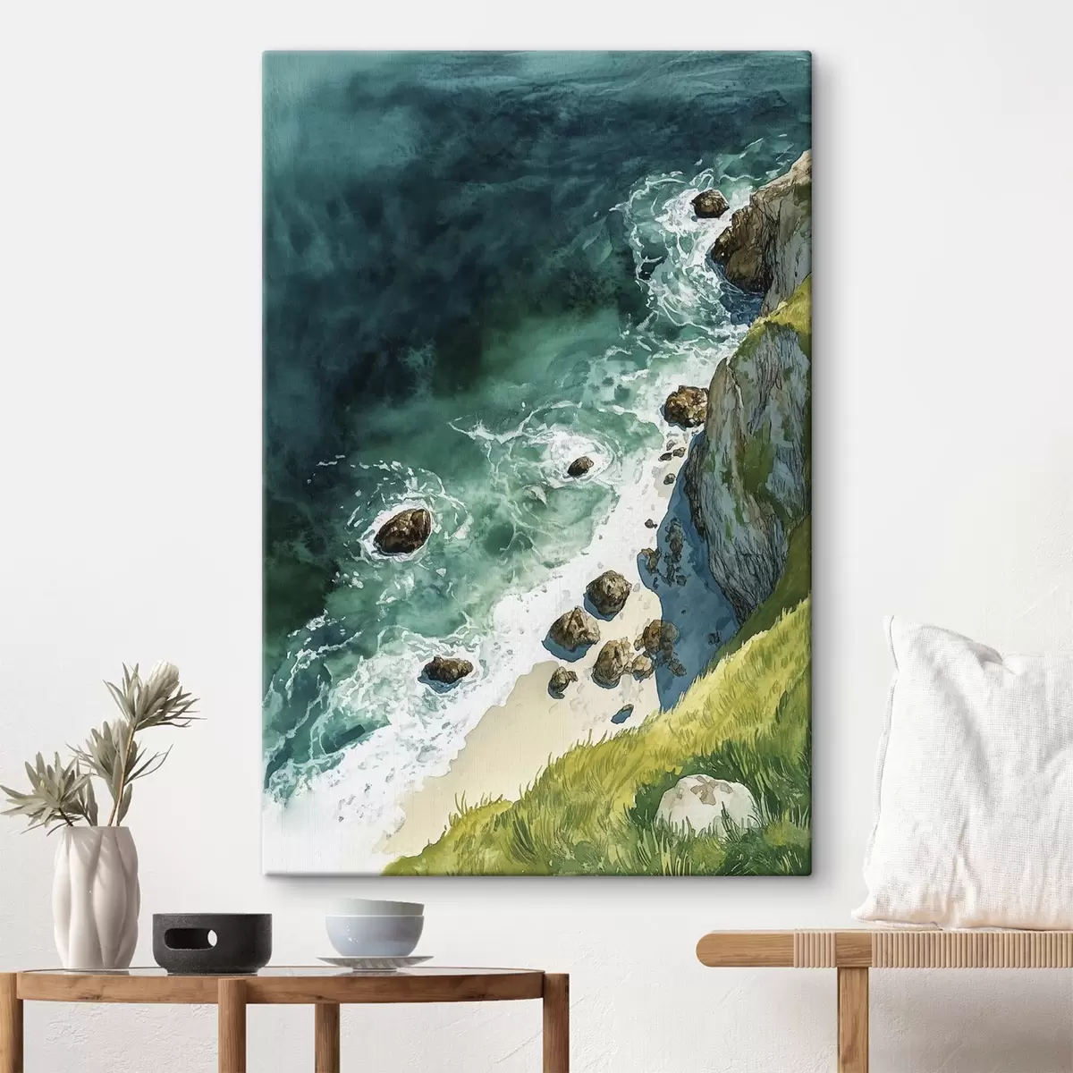 Pilt Akvamariine vesi, ookean, kaljused kaljud, Portugal s44617