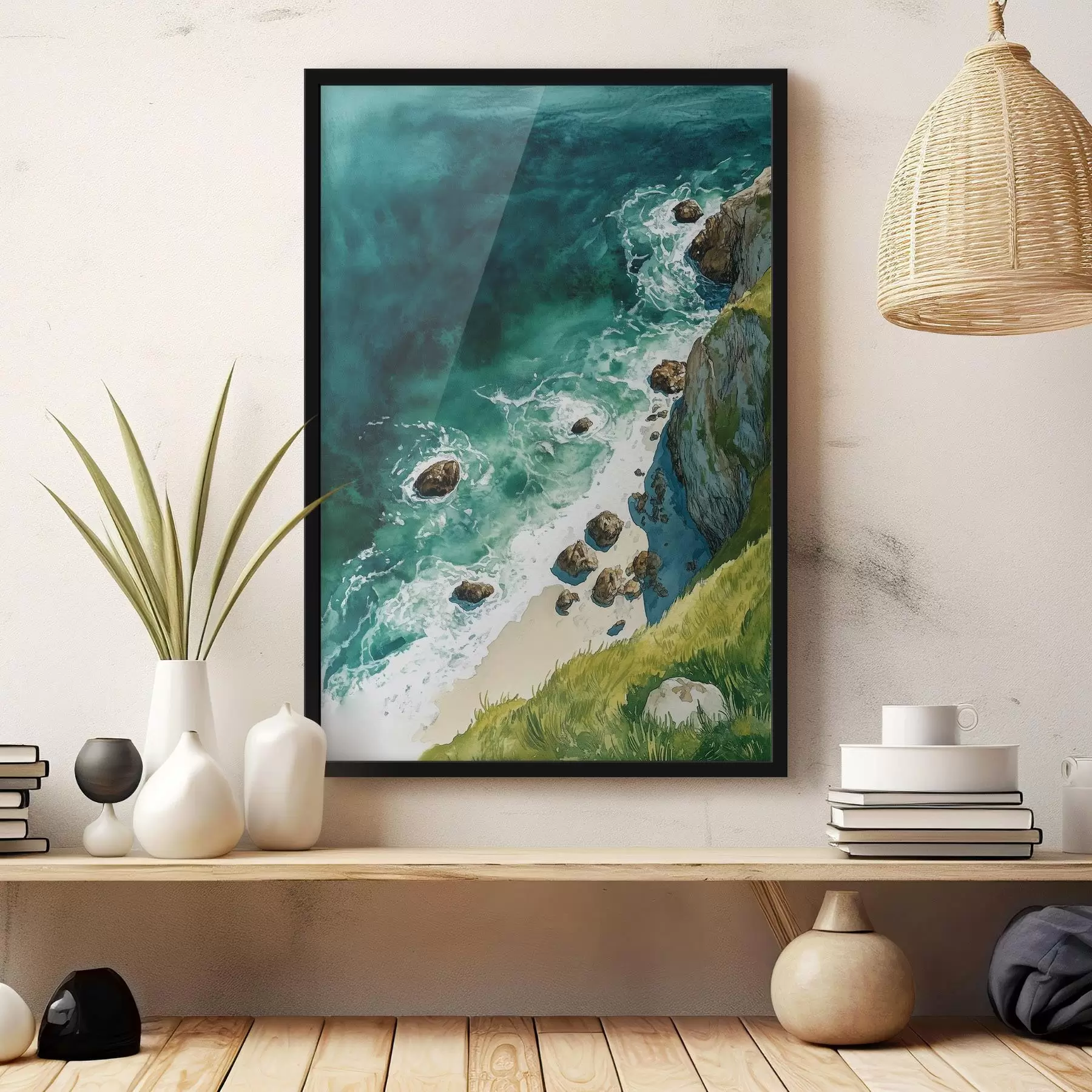 Fototapeedid Akvamariine vesi, ookean, kaljused kaljud, Portugal f44617