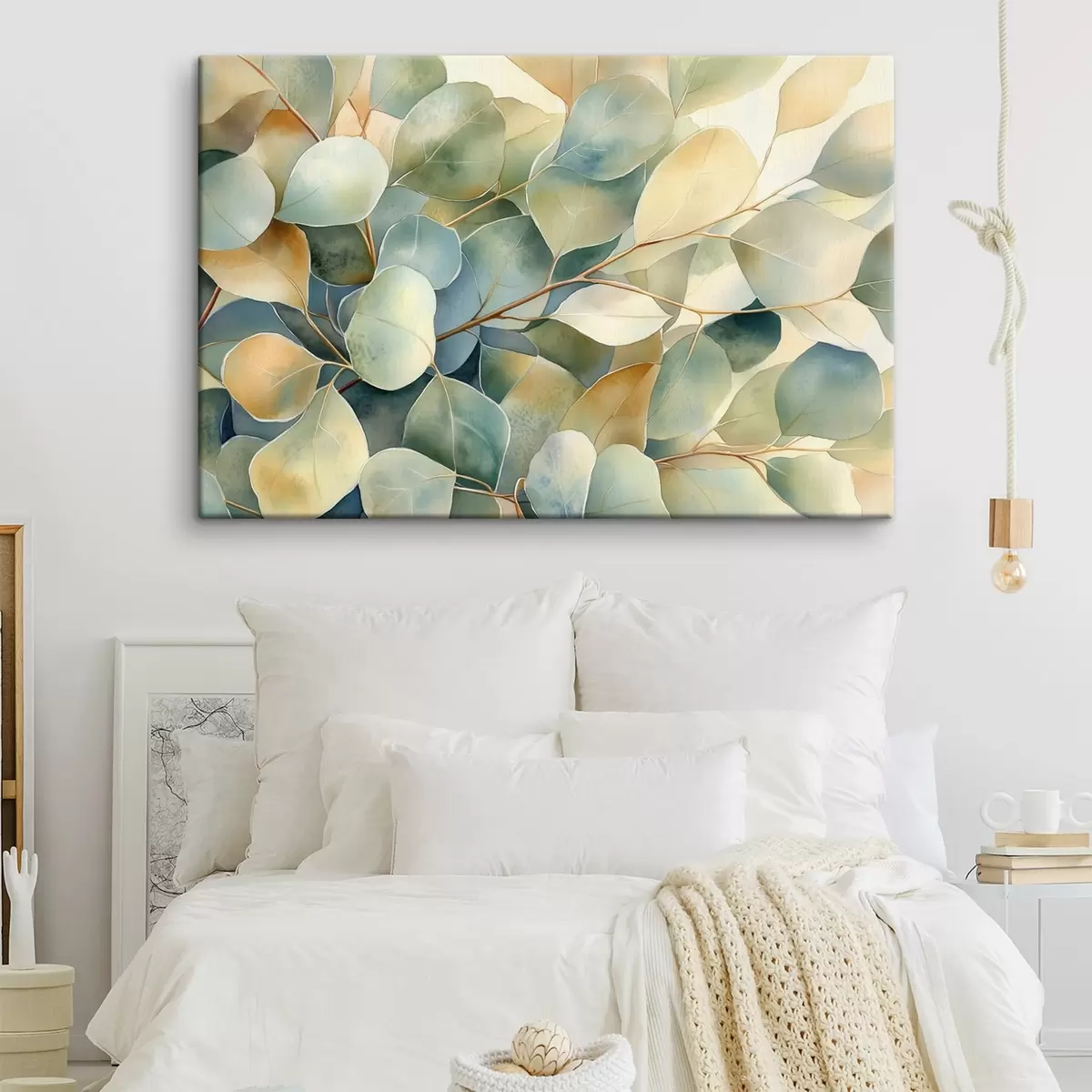 Pilt Eukalüpti lehed, akvarellstiil, loodus s44502