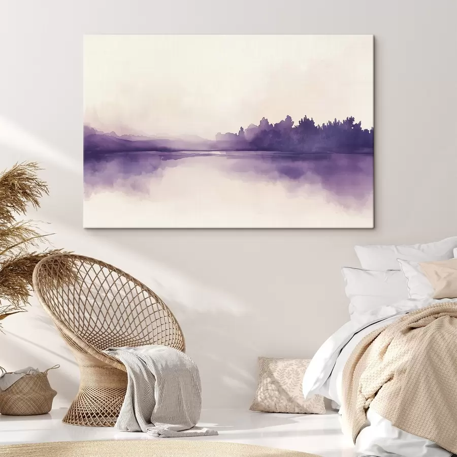 Pilt Akvarellvärvi värvi abstraktsioon lilla värviga s44504