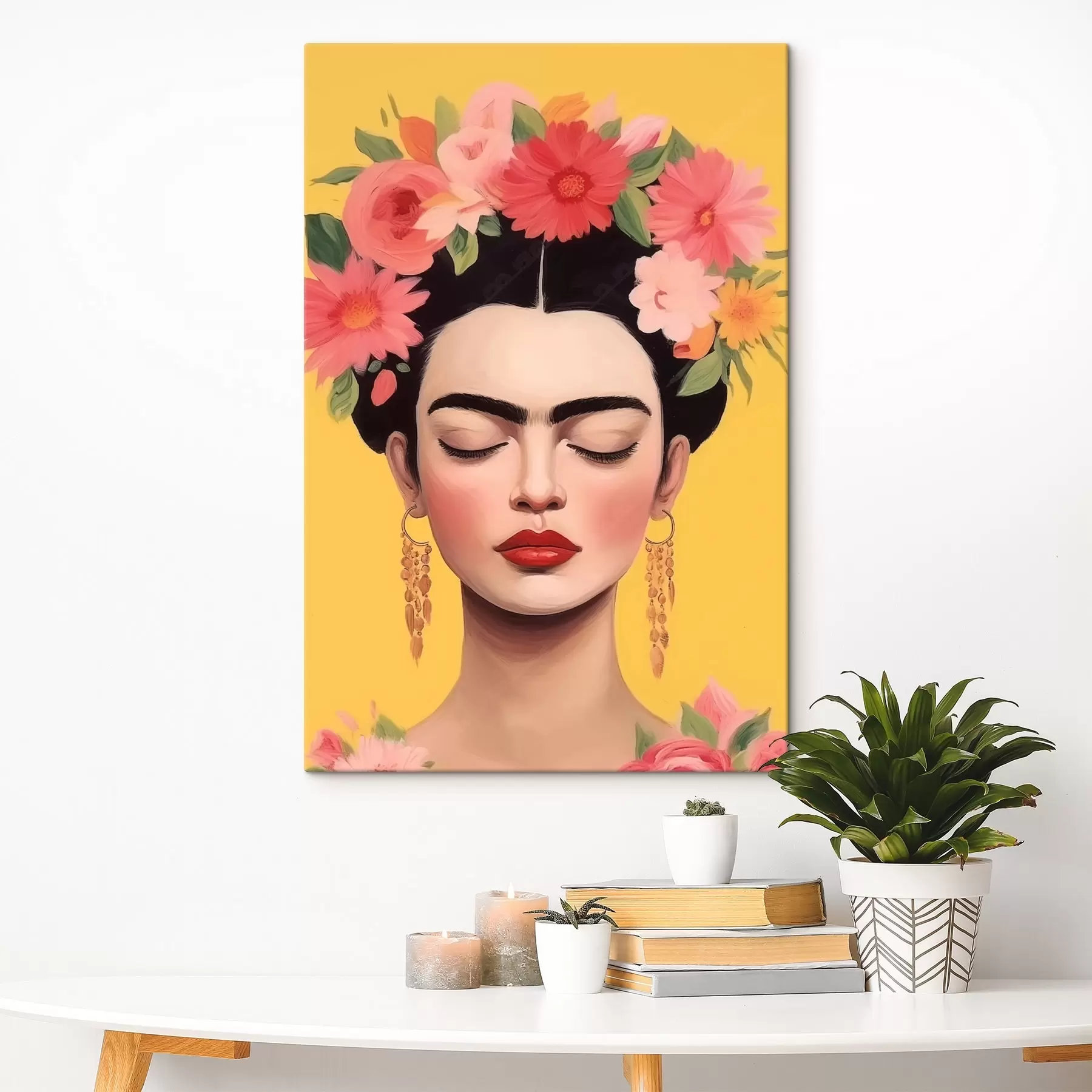 Fototapeedid Naise portree lilledega juustes s44680