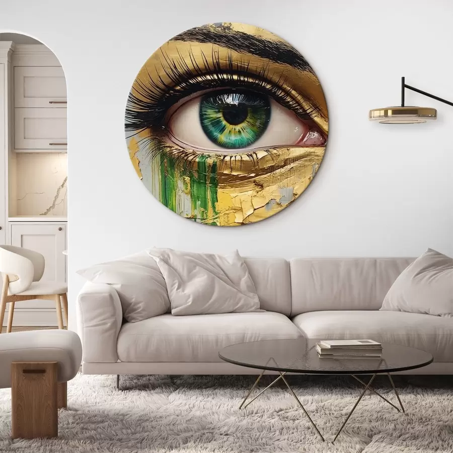 Fototapeedid Roheline silm pragunenud värvi taustal r44690