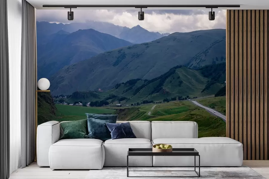 Fototapeedid Gruusia maastikud, mäed, teekond, realism w04097