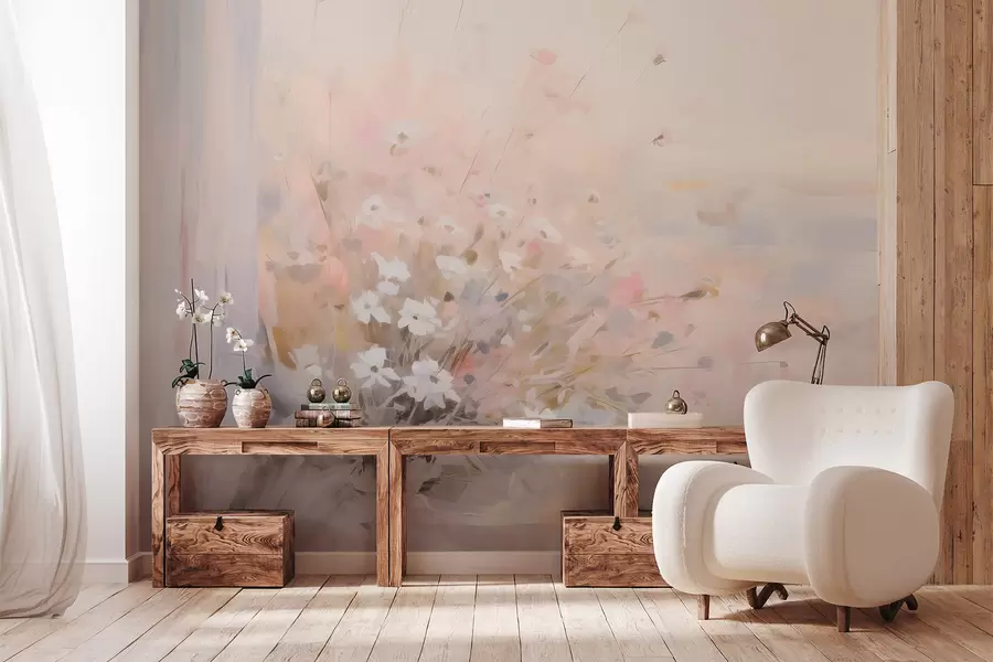 Fototapeedid Lillekimp akna juures imitatsiooni maalimine w04101