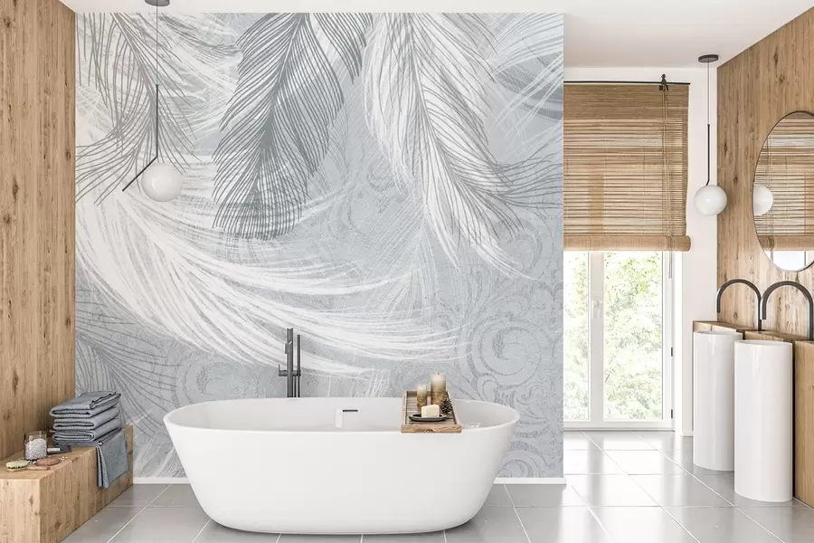 Fototapeedid Õrnad suled sinised toonid w04102v1