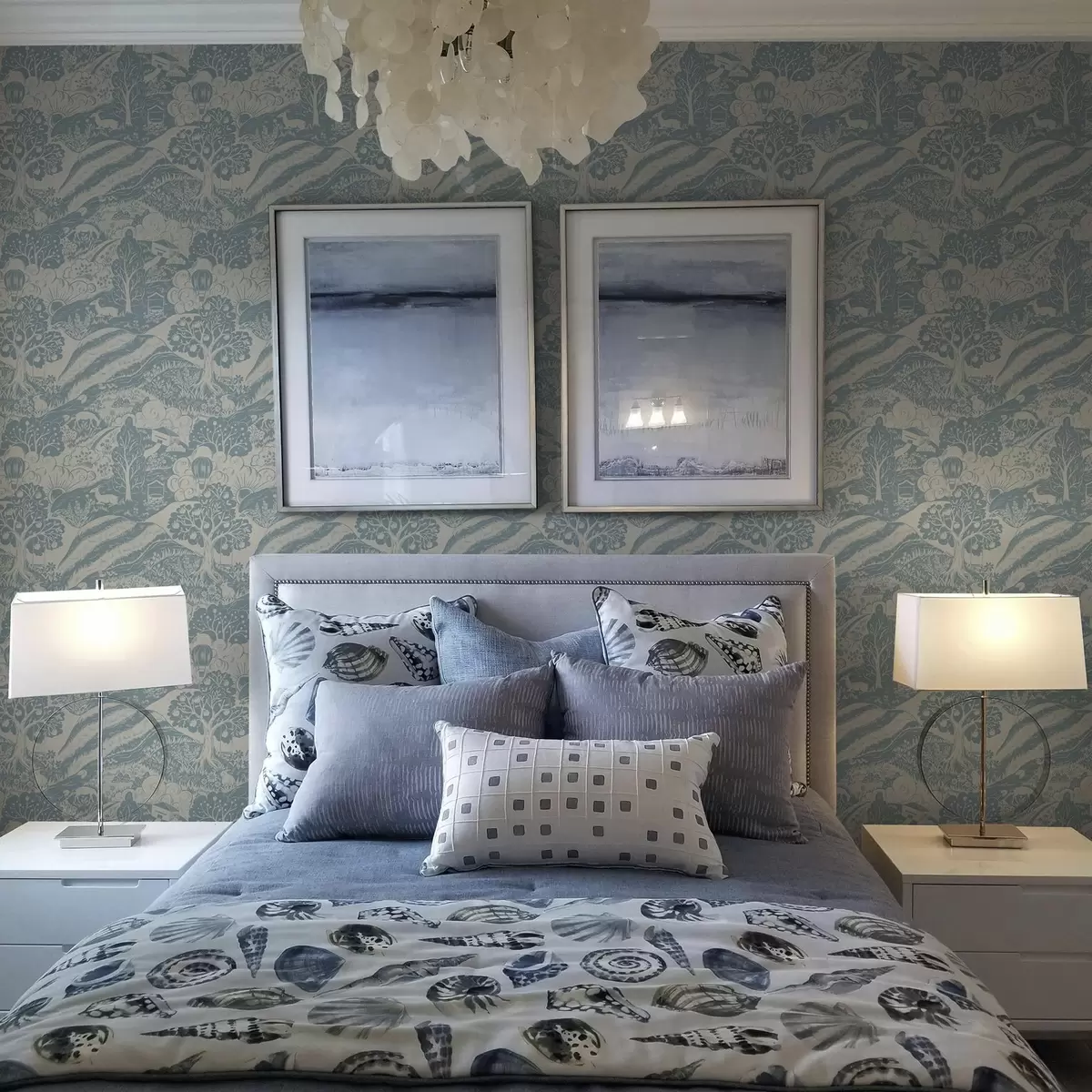 Tapeet Muinasjutumets koos loomadega lasteillustratsioonide stiilis a00172