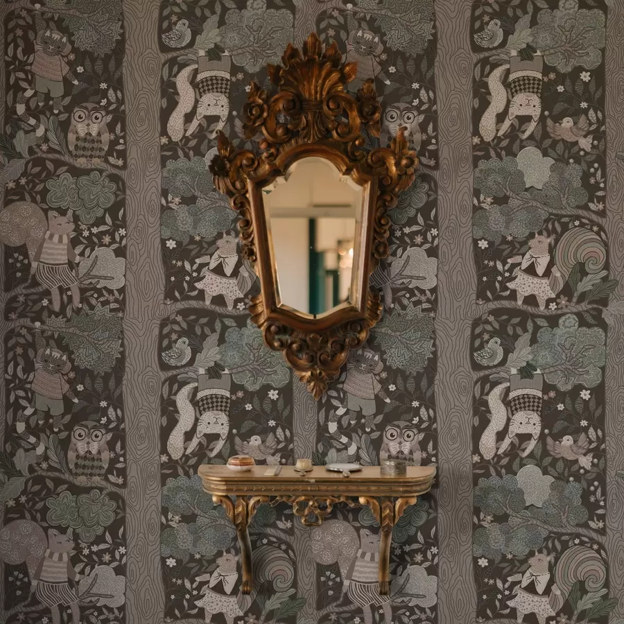 Fototapeedid Käsitsi joonistatud graafiline joonistus loodusest etnostiilis a00173