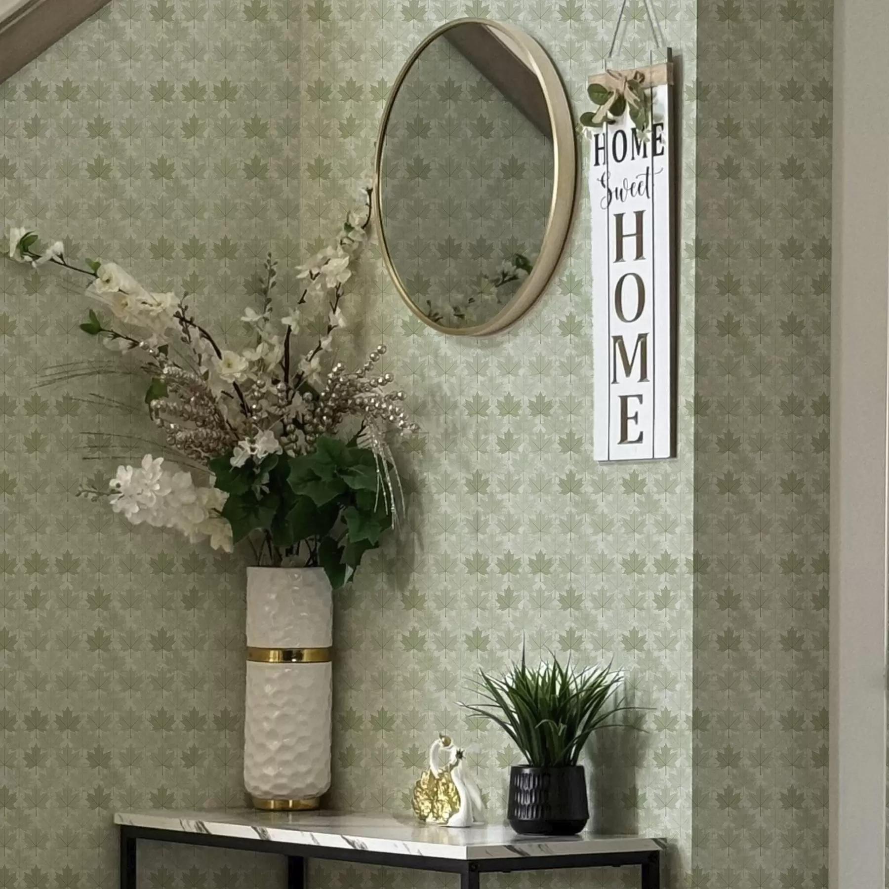 Fototapeedid Valguse muster koos vahtralehtedega a00195