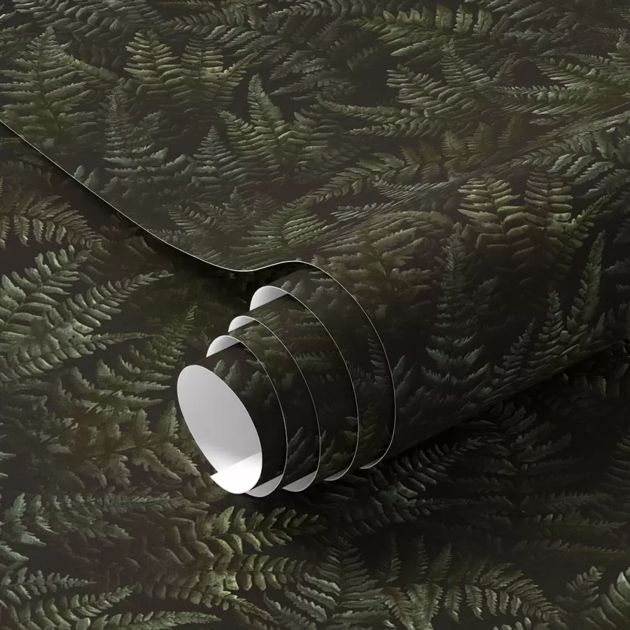 Fototapeedid Tume sõnajalg, metsaornament, öised värvid a00214