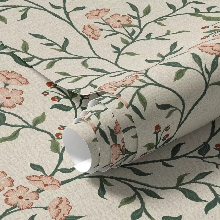 Fototapeedid Korallililledega aetud oksad, lilleline muster a00221