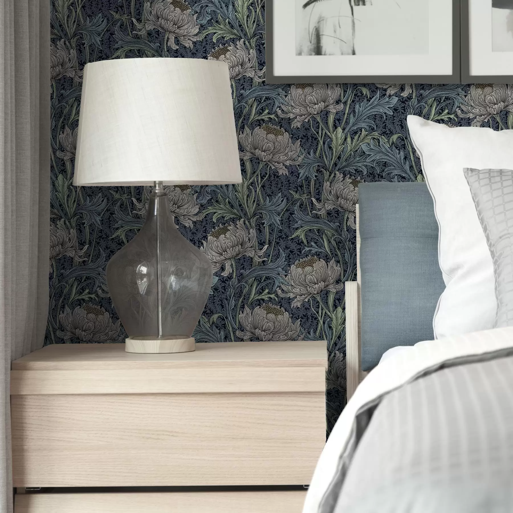 Fototapeedid Vintage pioonid tumedal taustal, gooti stiilis lilleõie a00233