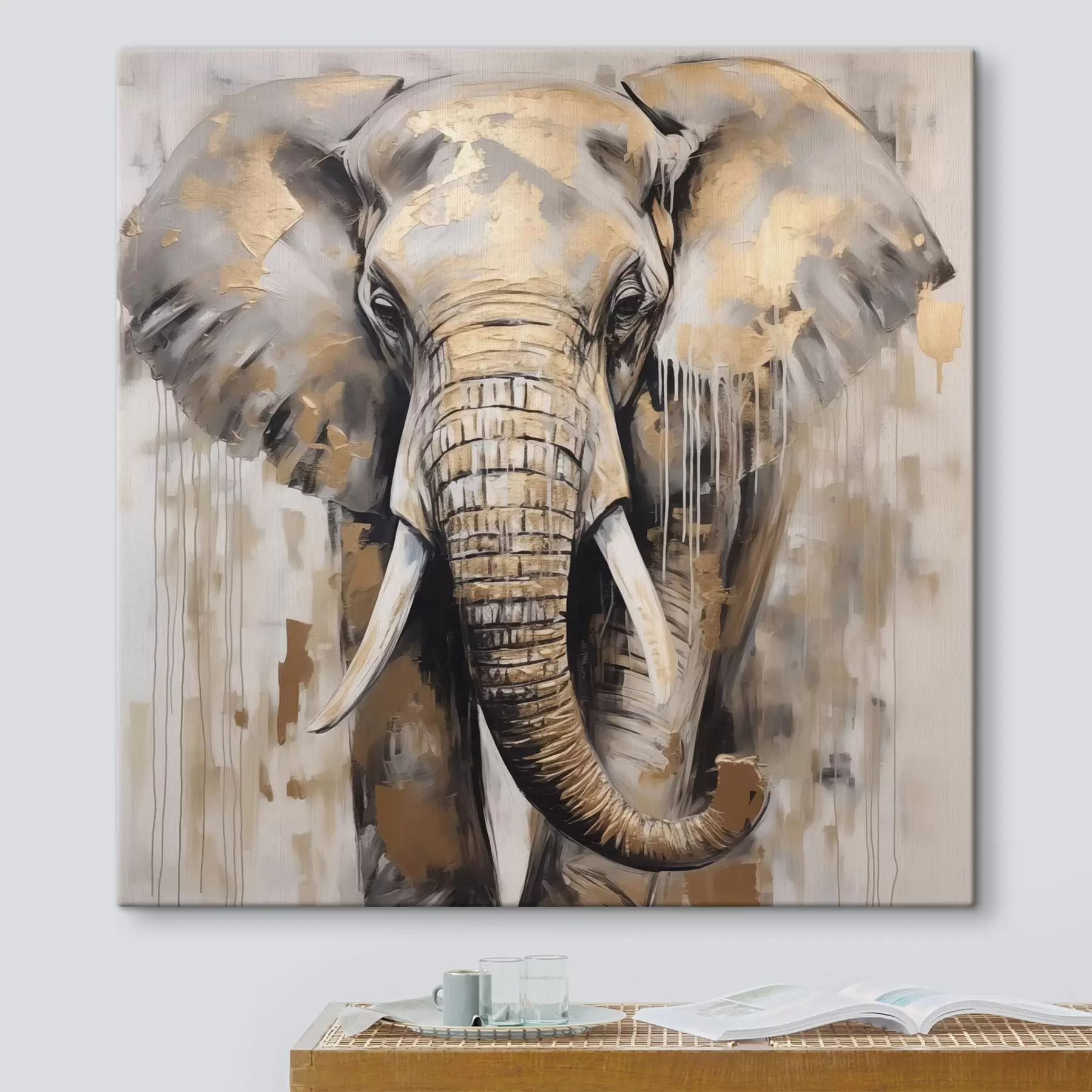 Fototapeedid Elevandi imitatsiooni maalimine s44700