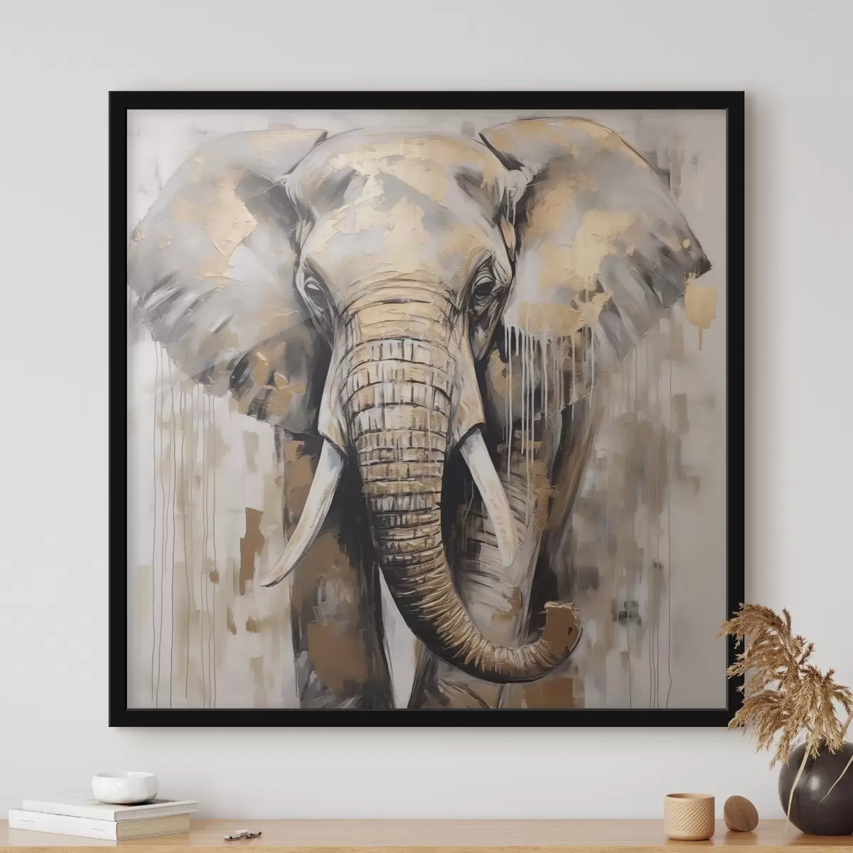 Plakat Elevandi imitatsiooni maalimine f44700