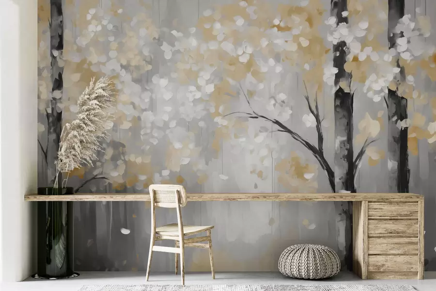 Fototapeedid Abstraktsed puud koos imitatsioonilöökidega w04017