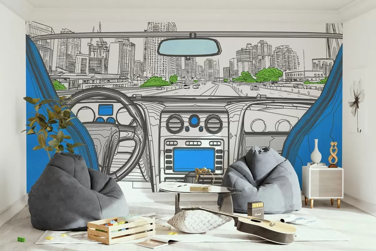 Fototapeedid Kontuurvaade autost w04109v1