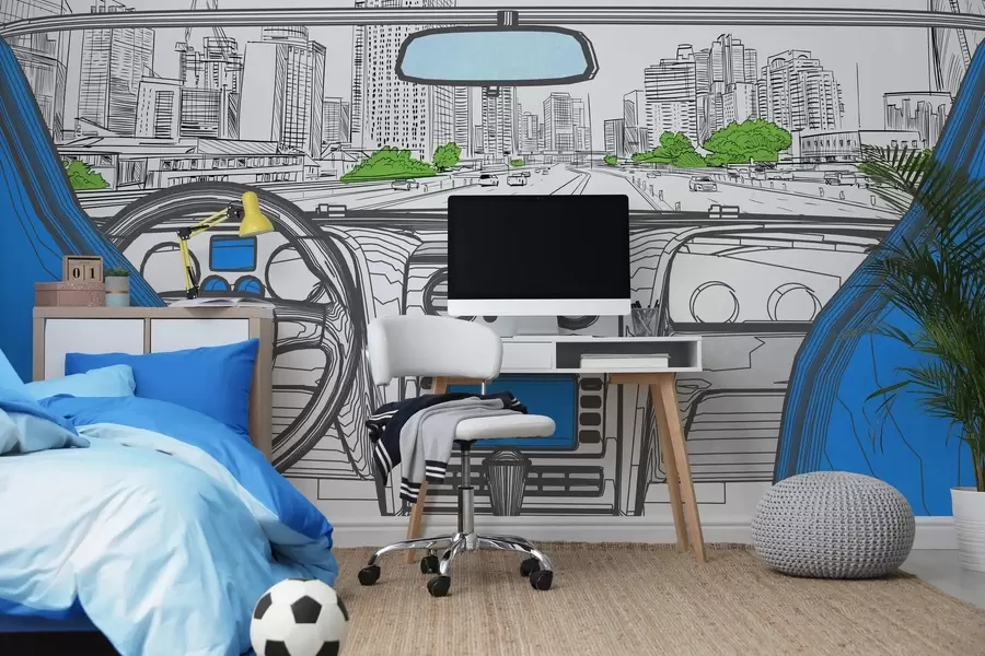 Fototapeedid Kontuurvaade autost w04109v1